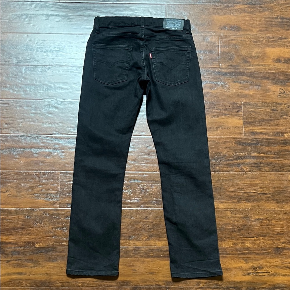 Levi’s 511 Slim Boys Black Straight Leg Jeans Size 12
